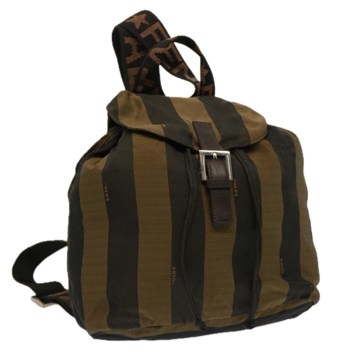 FENDI Pecan Canvas Backpack Nylon Brownbs12549