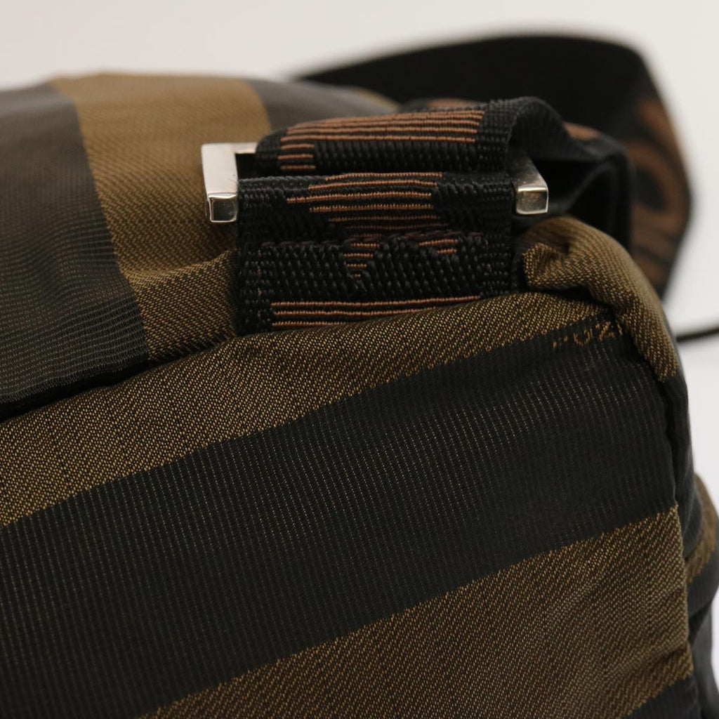 FENDI Pecan Canvas Backpack Nylon Brownbs12549
