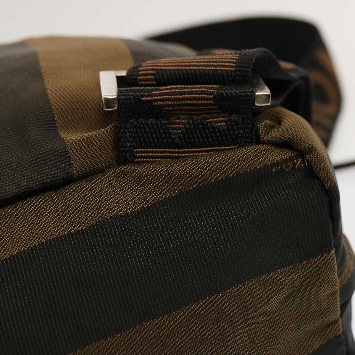 FENDI Pecan Canvas Backpack Nylon Brownbs12549