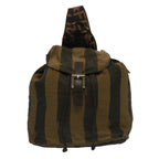 FENDI Pecan Canvas Backpack Nylon Brownbs12549