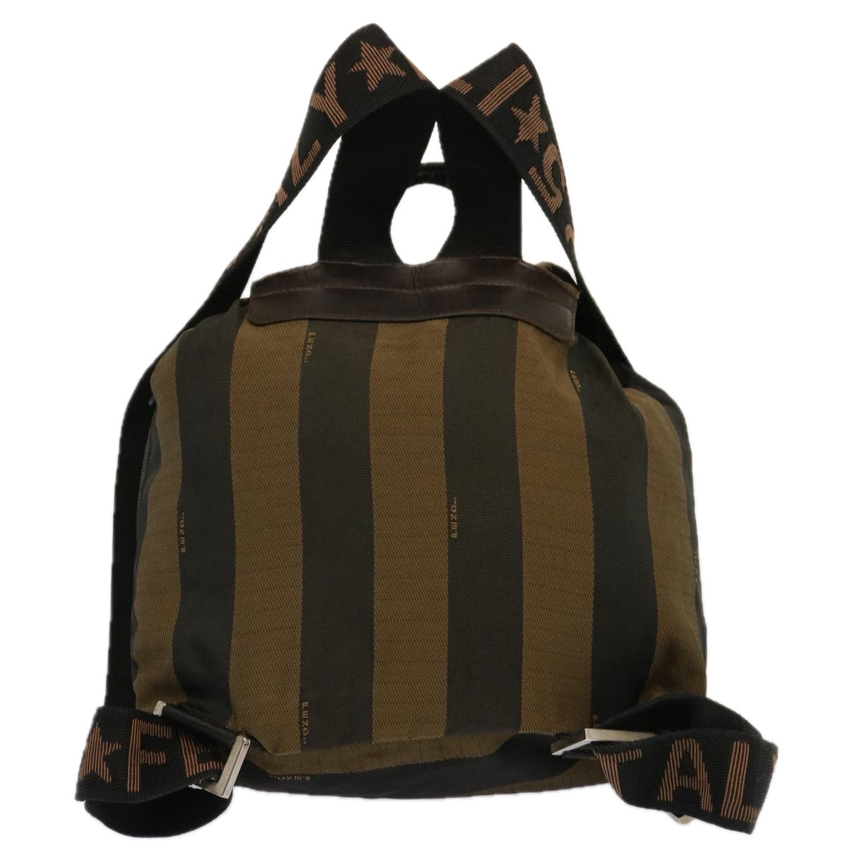 FENDI Pecan Canvas Backpack Nylon Brownbs12549
