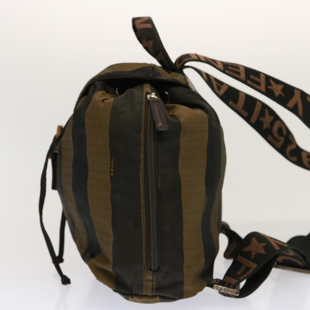 FENDI Pecan Canvas Backpack Nylon Brownbs12549