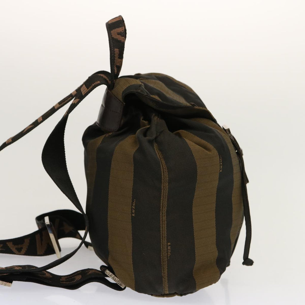FENDI Pecan Canvas Backpack Nylon Brownbs12549