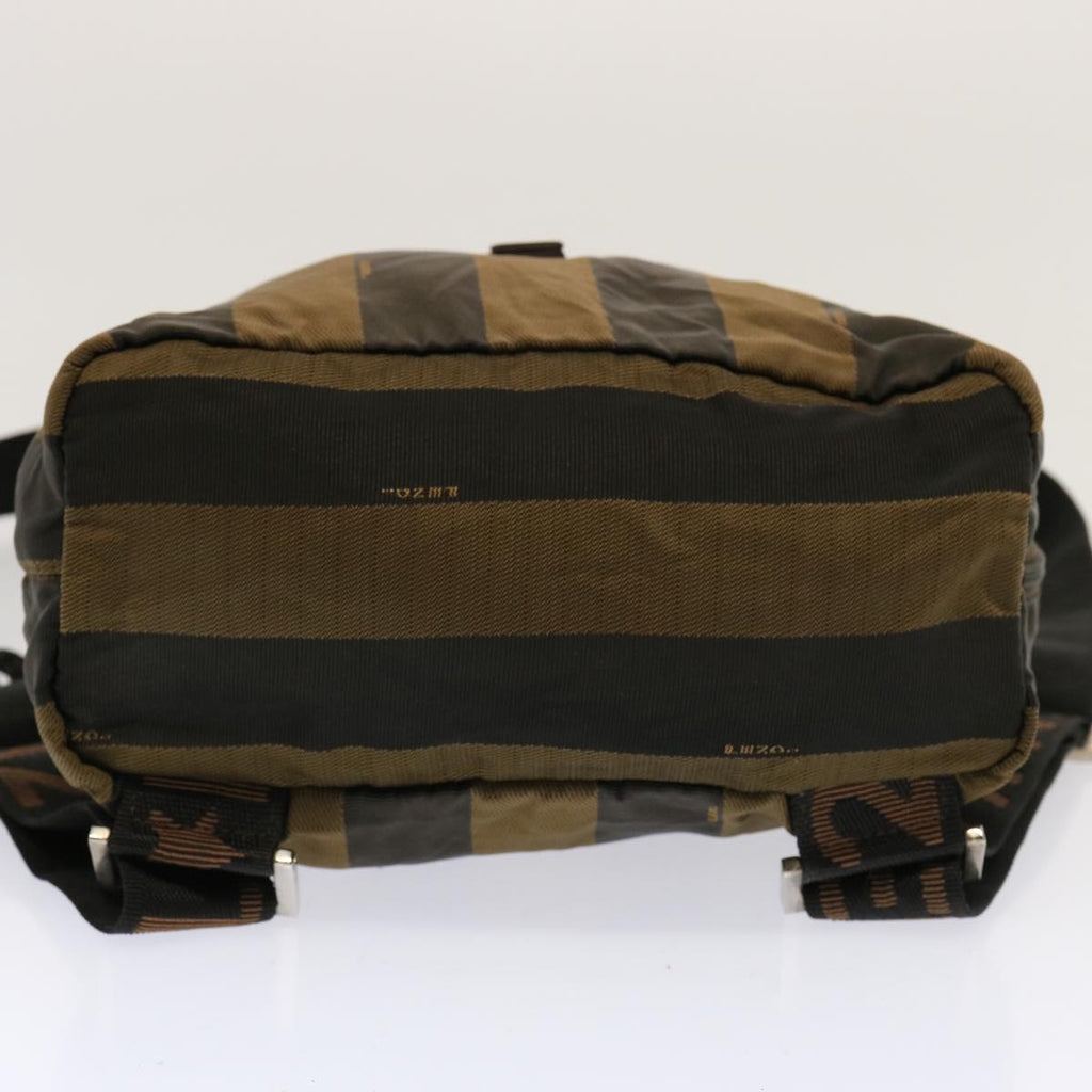 FENDI Pecan Canvas Backpack Nylon Brownbs12549