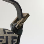 FENDI Zucchino Canvas Mamma Baguette Shoulder Bag Navybs12563