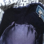 FENDI Zucchino Canvas Mamma Baguette Shoulder Bag Navybs12563
