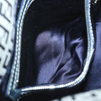 FENDI Zucchino Canvas Mamma Baguette Shoulder Bag Navybs12563