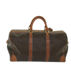 CELINE Macadam Canvas Boston Bag PVC Brown  12597