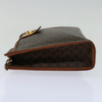CELINE Macadam Canvas Clutch Bag PVC Brown Auth bs12631