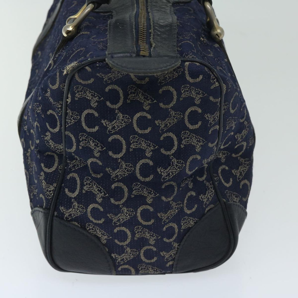CELINE C Macadam Canvas Boston Bag Navy Auth bs12633