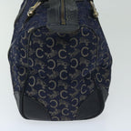 CELINE C Macadam Canvas Boston Bag Navy Auth bs12633