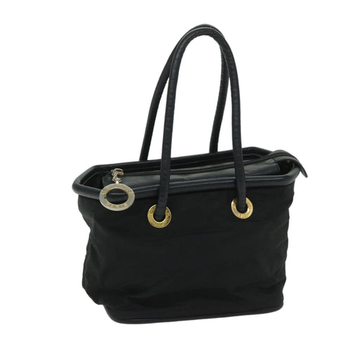 CELINE Hand Bag Nylon Black Auth bs12635