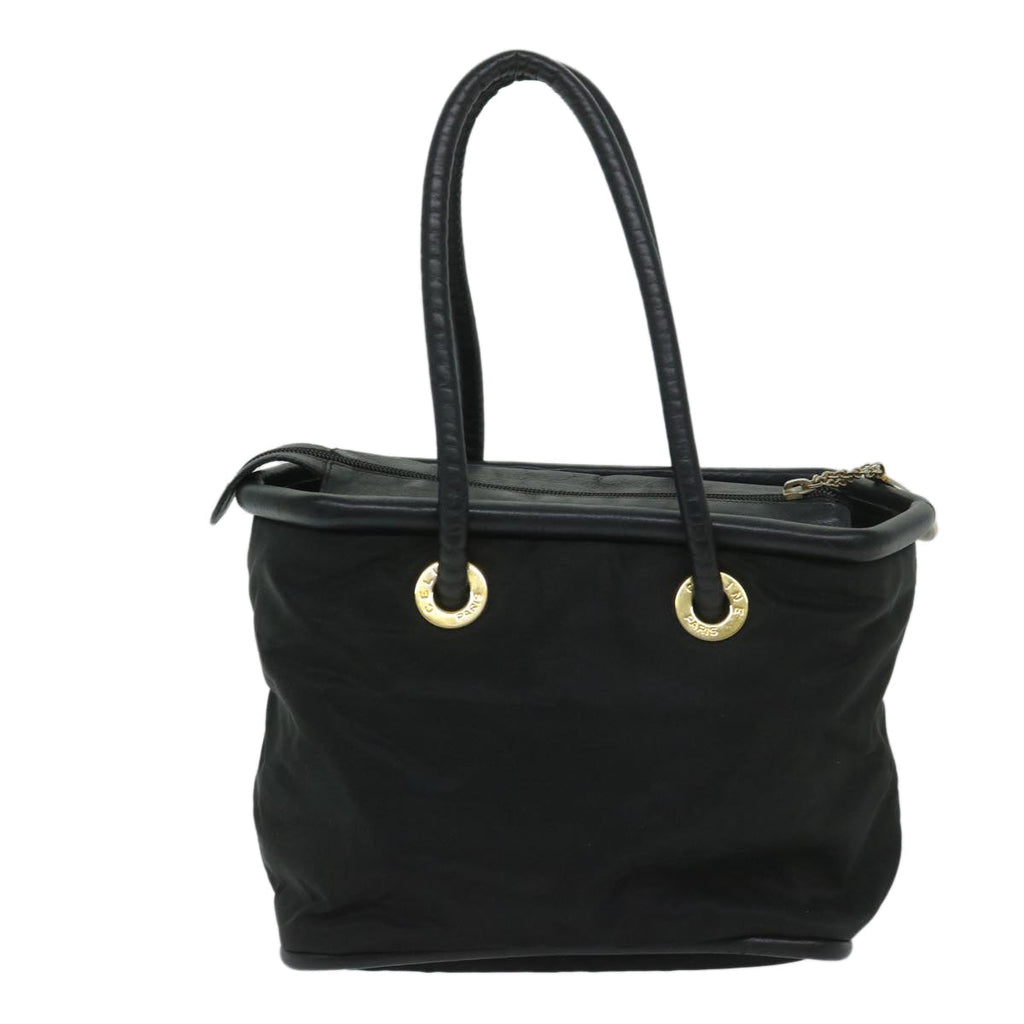 CELINE Hand Bag Nylon Black Auth bs12635