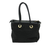CELINE Hand Bag Nylon Black Auth bs12635