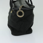 CELINE Hand Bag Nylon Black Auth bs12635