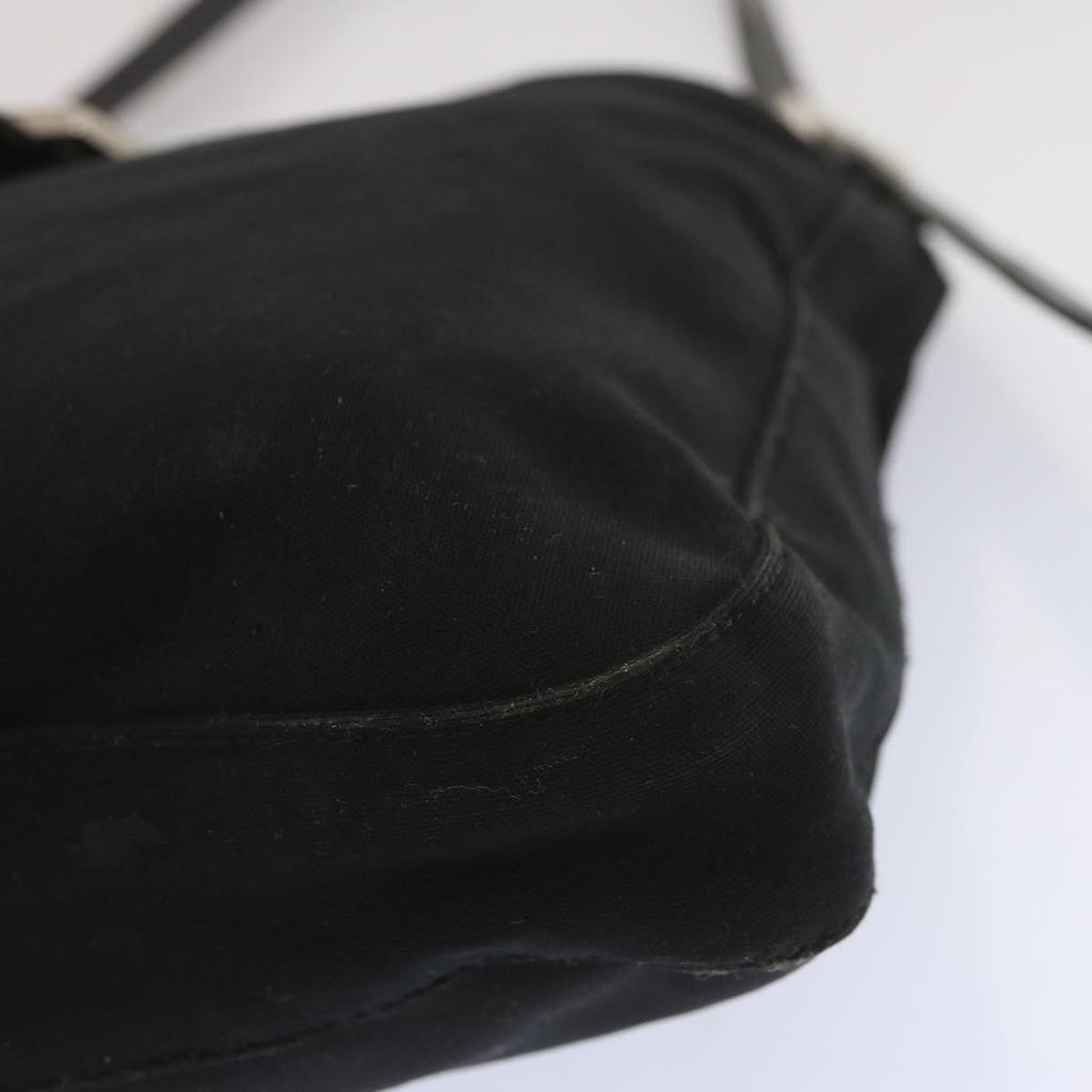 FENDI Mamma Baguette Shoulder Bag Nylon Blackbs12642