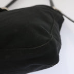 FENDI Mamma Baguette Shoulder Bag Nylon Blackbs12642