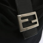 FENDI Mamma Baguette Shoulder Bag Nylon Blackbs12642