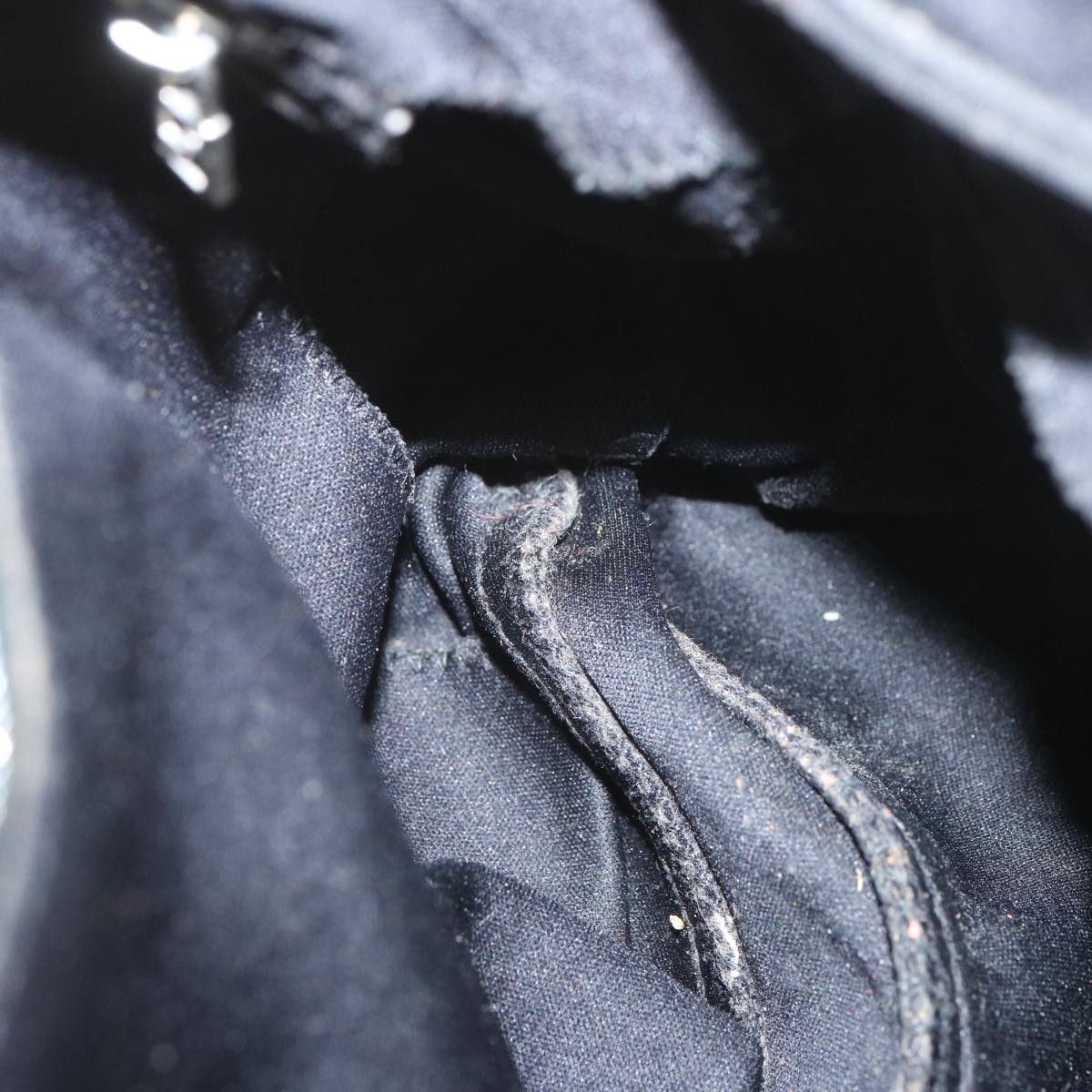 FENDI Mamma Baguette Shoulder Bag Nylon Blackbs12642