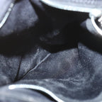 FENDI Mamma Baguette Shoulder Bag Nylon Blackbs12642