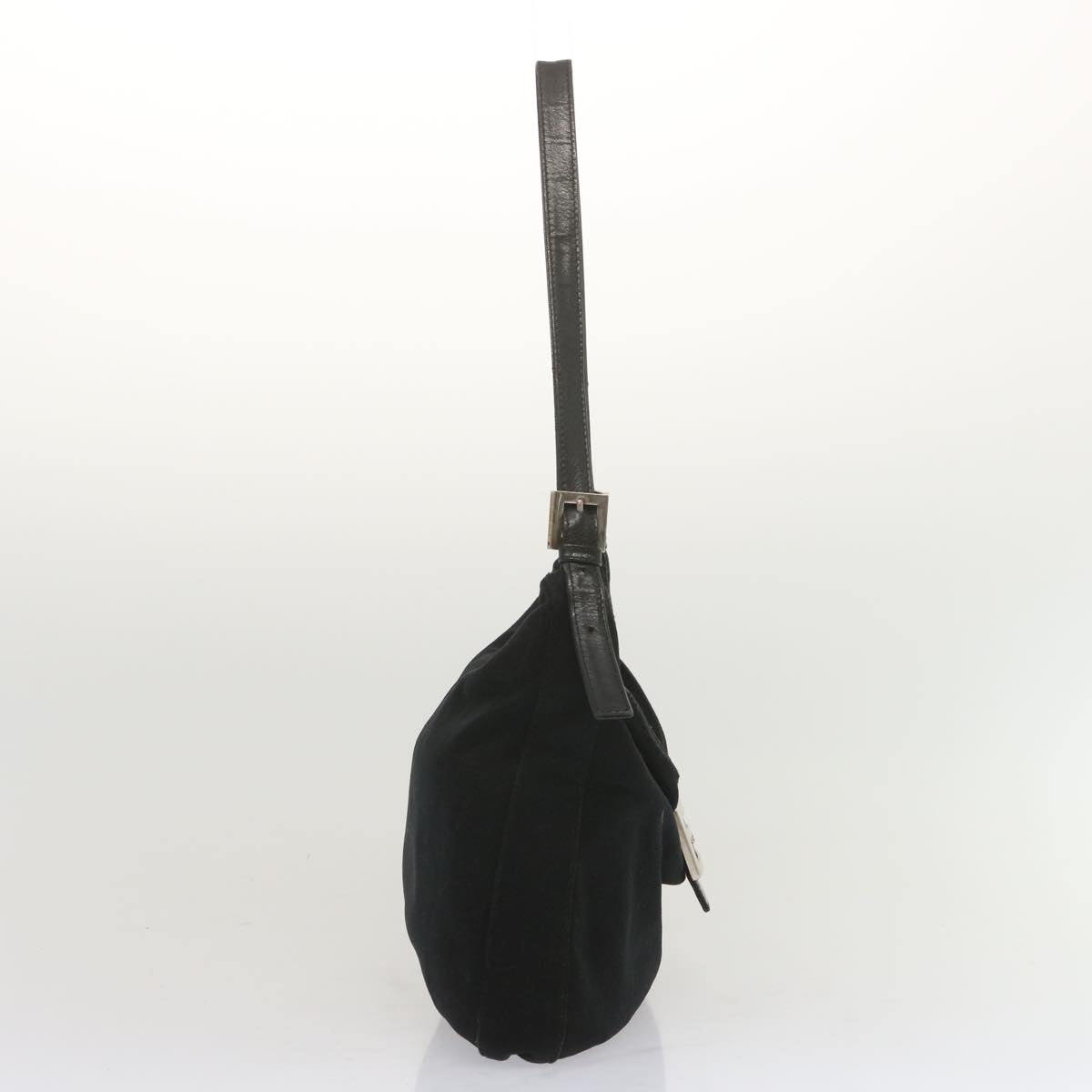 FENDI Mamma Baguette Shoulder Bag Nylon Blackbs12642