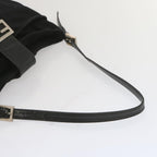 FENDI Mamma Baguette Shoulder Bag Nylon Blackbs12642