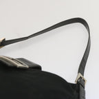 FENDI Mamma Baguette Shoulder Bag Nylon Blackbs12642
