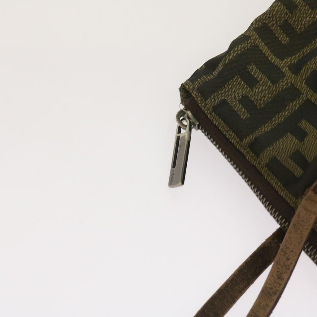 FENDI Zucca Canvas Tote Bag Black Brownbs12707