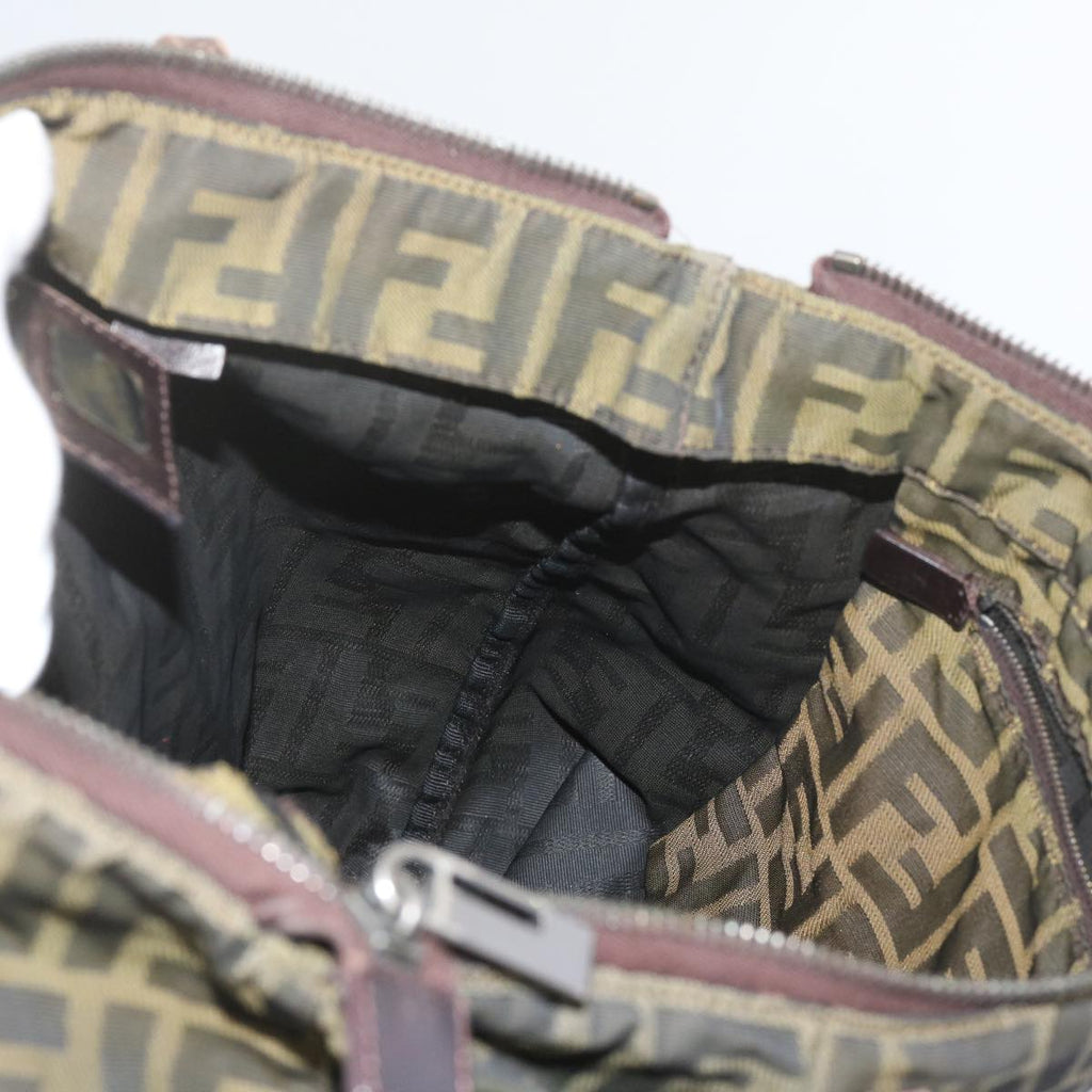 FENDI Zucca Canvas Tote Bag Black Brownbs12707