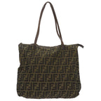 FENDI Zucca Canvas Tote Bag Black Brownbs12707