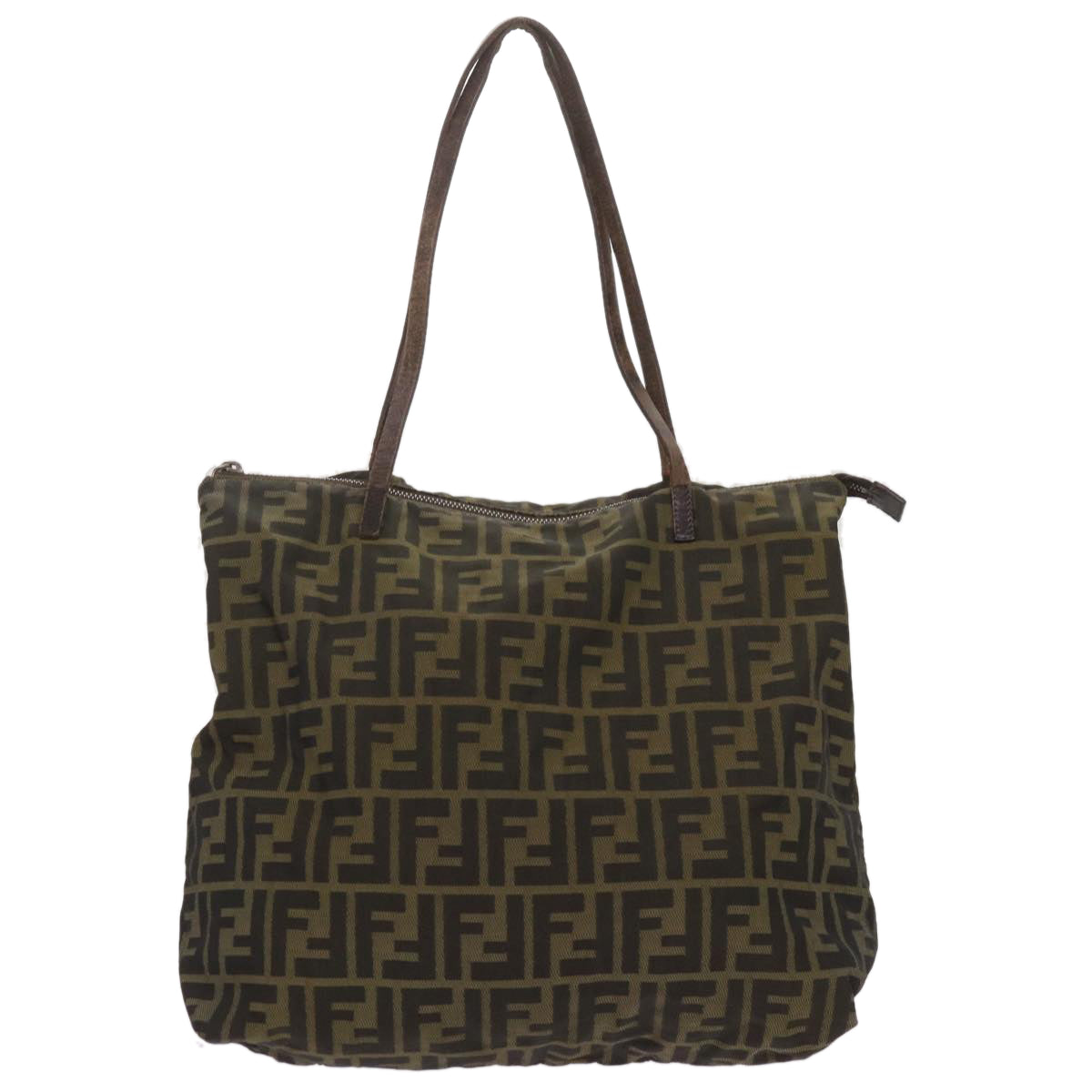 FENDI Zucca Canvas Tote Bag Black Brownbs12707