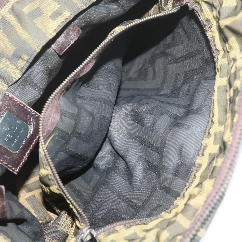 FENDI Zucca Canvas Tote Bag Black Brownbs12707