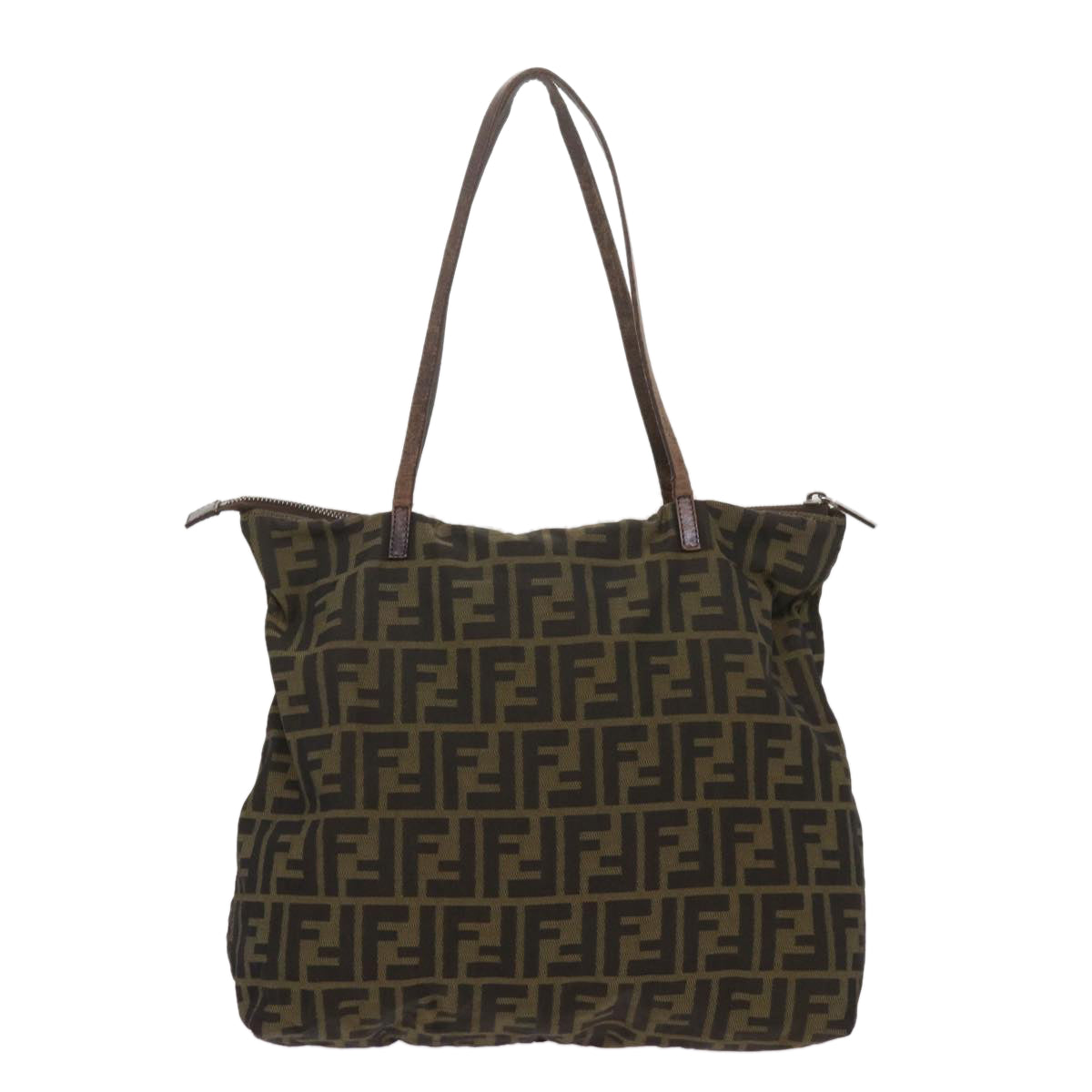 FENDI Zucca Canvas Tote Bag Black Brownbs12707