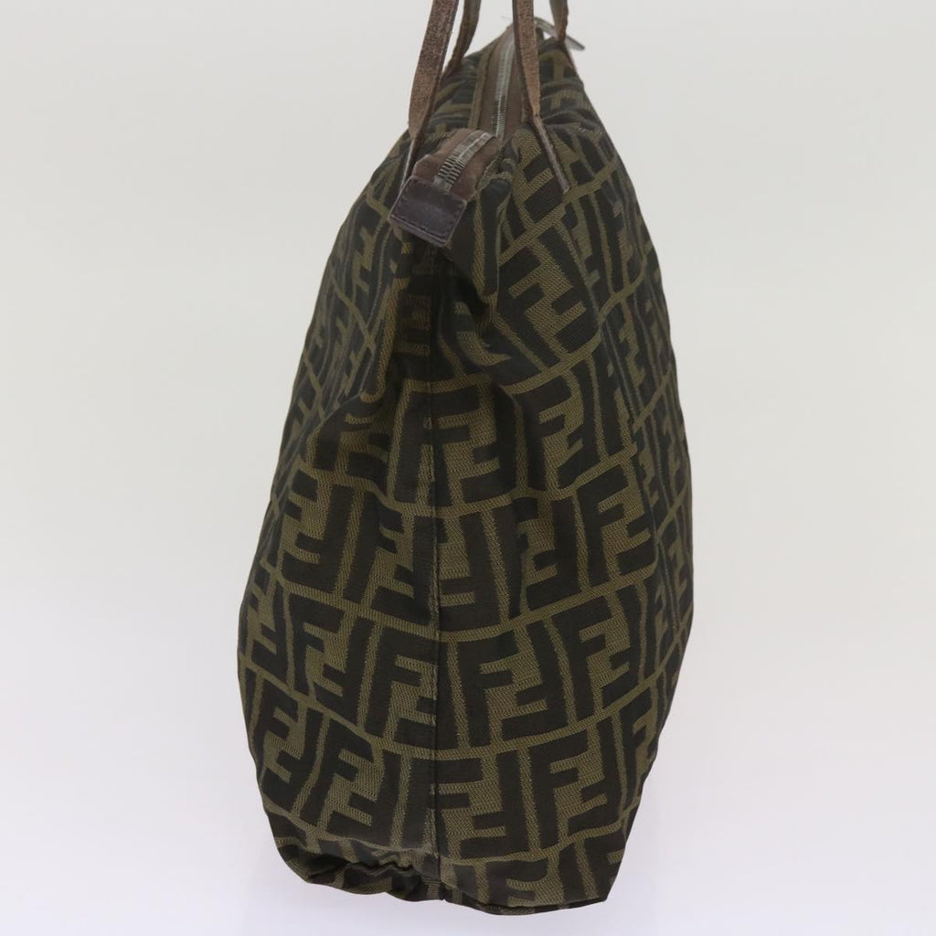 FENDI Zucca Canvas Tote Bag Black Brownbs12707