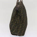 FENDI Zucca Canvas Tote Bag Black Brownbs12707
