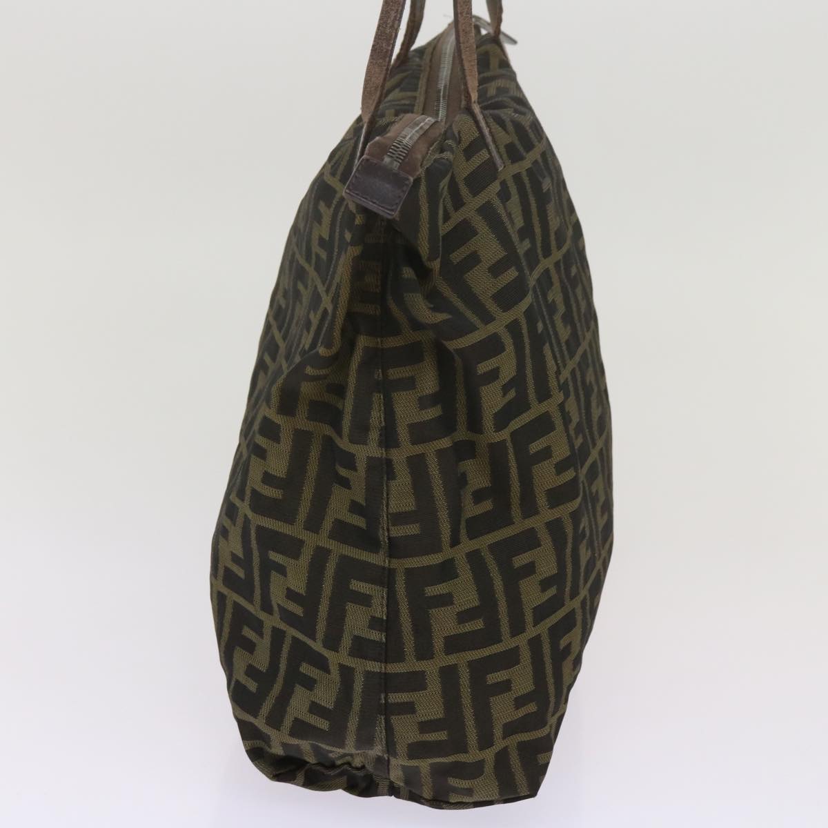 FENDI Zucca Canvas Tote Bag Black Brownbs12707