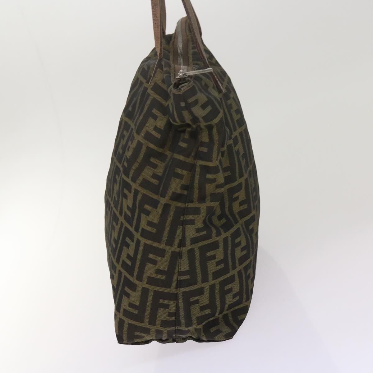 FENDI Zucca Canvas Tote Bag Black Brownbs12707