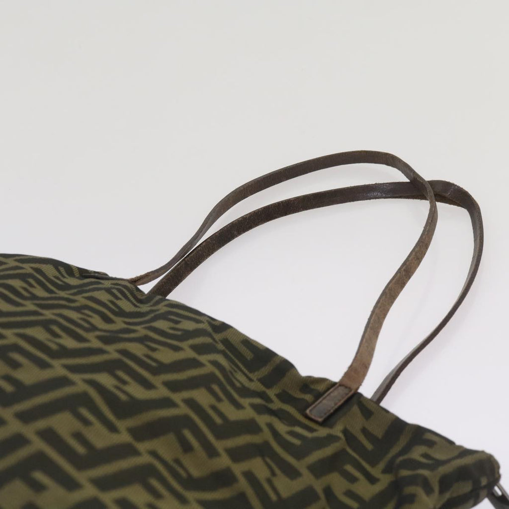 FENDI Zucca Canvas Tote Bag Black Brownbs12707