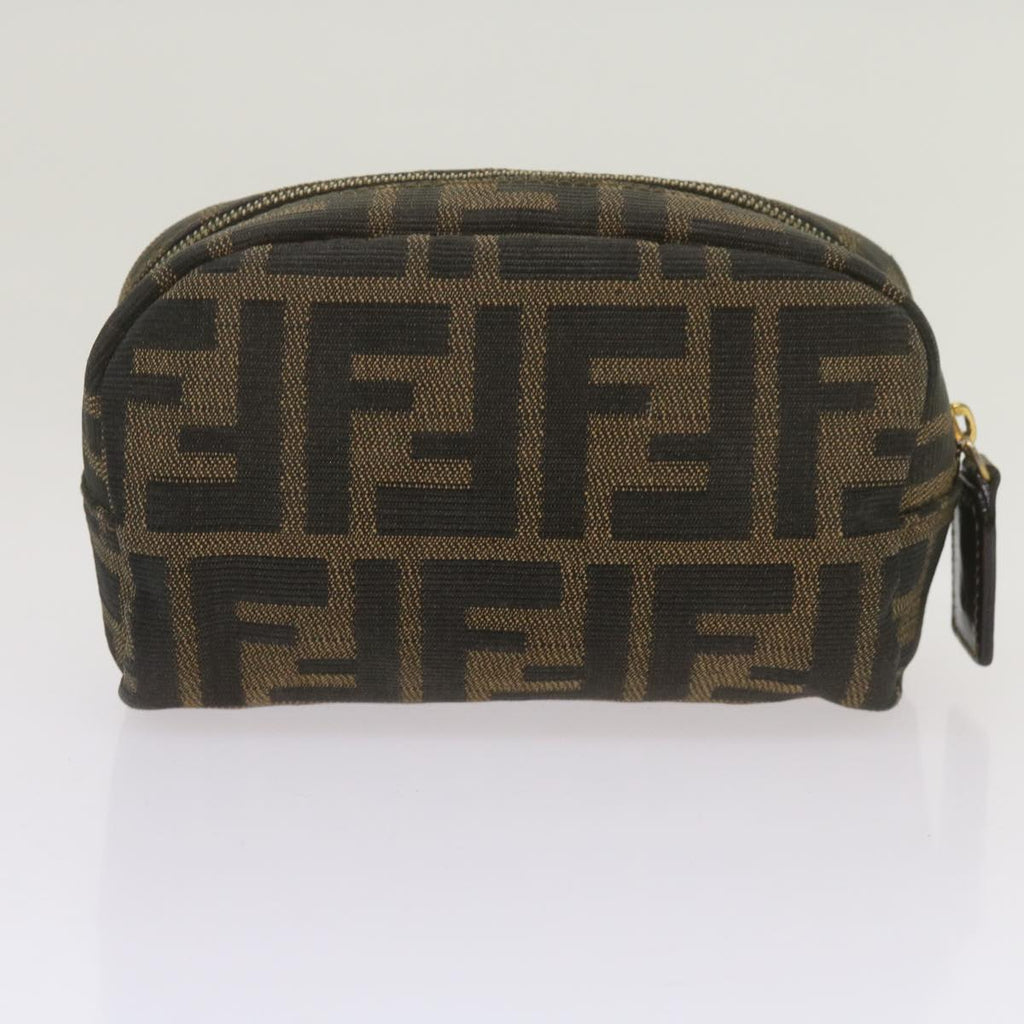 FENDI Zucca Canvas Pouch 2Set Black Brownbs12708