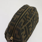 FENDI Zucca Canvas Pouch 2Set Black Brownbs12708