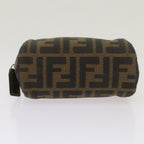 FENDI Zucca Canvas Pouch 2Set Black Brownbs12708