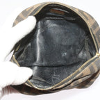 FENDI Zucca Canvas Pouch 2Set Black Brownbs12708