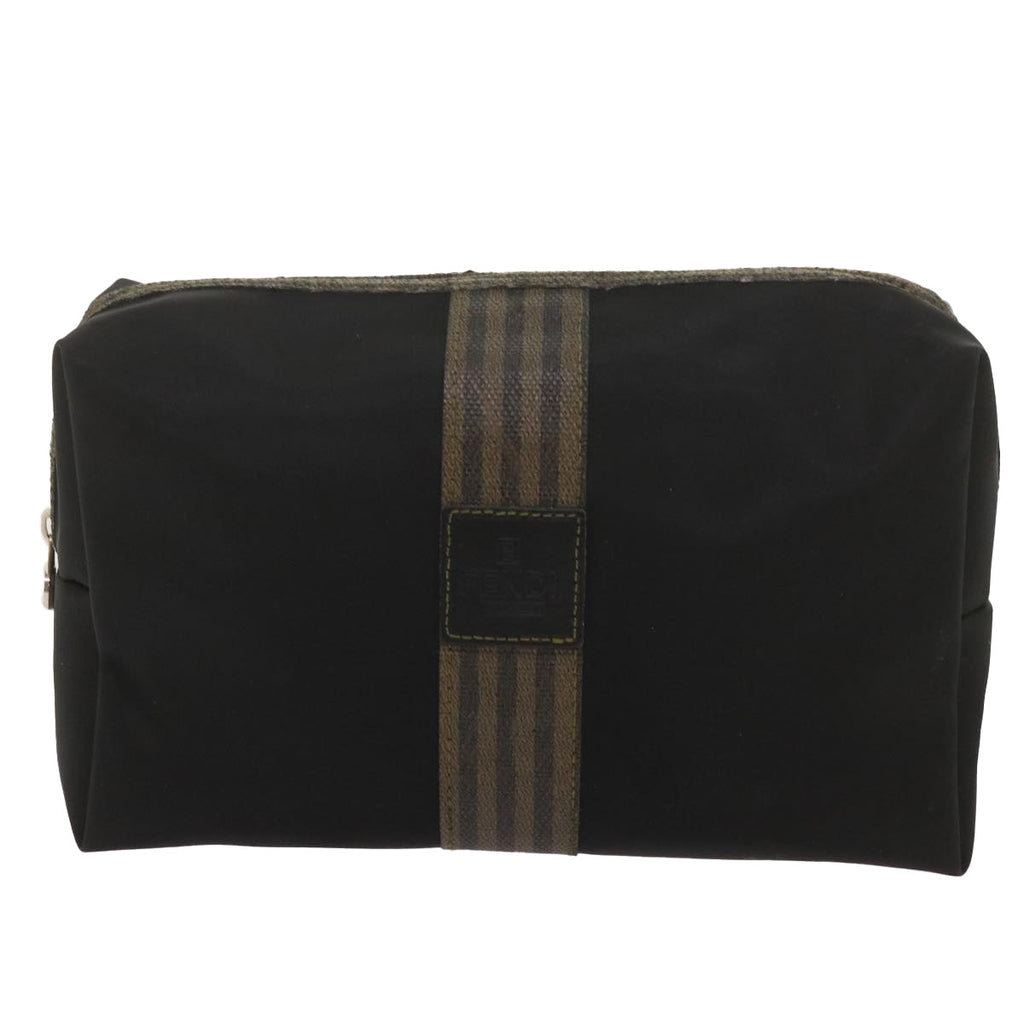 FENDI Zucca Canvas Pouch 2Set Black Brownbs12708