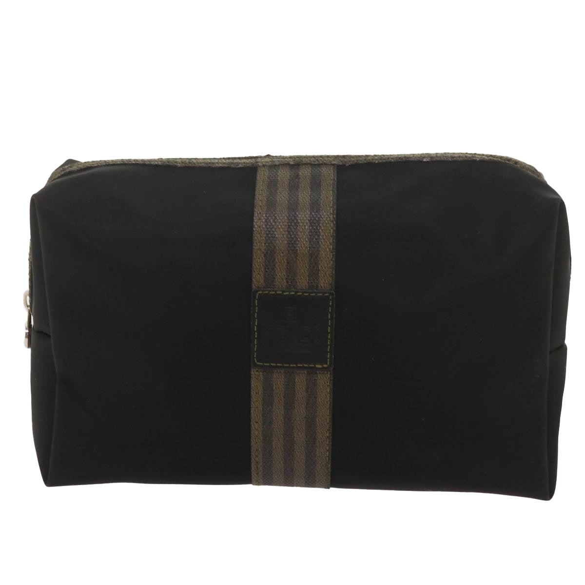 FENDI Zucca Canvas Pouch 2Set Black Brownbs12708