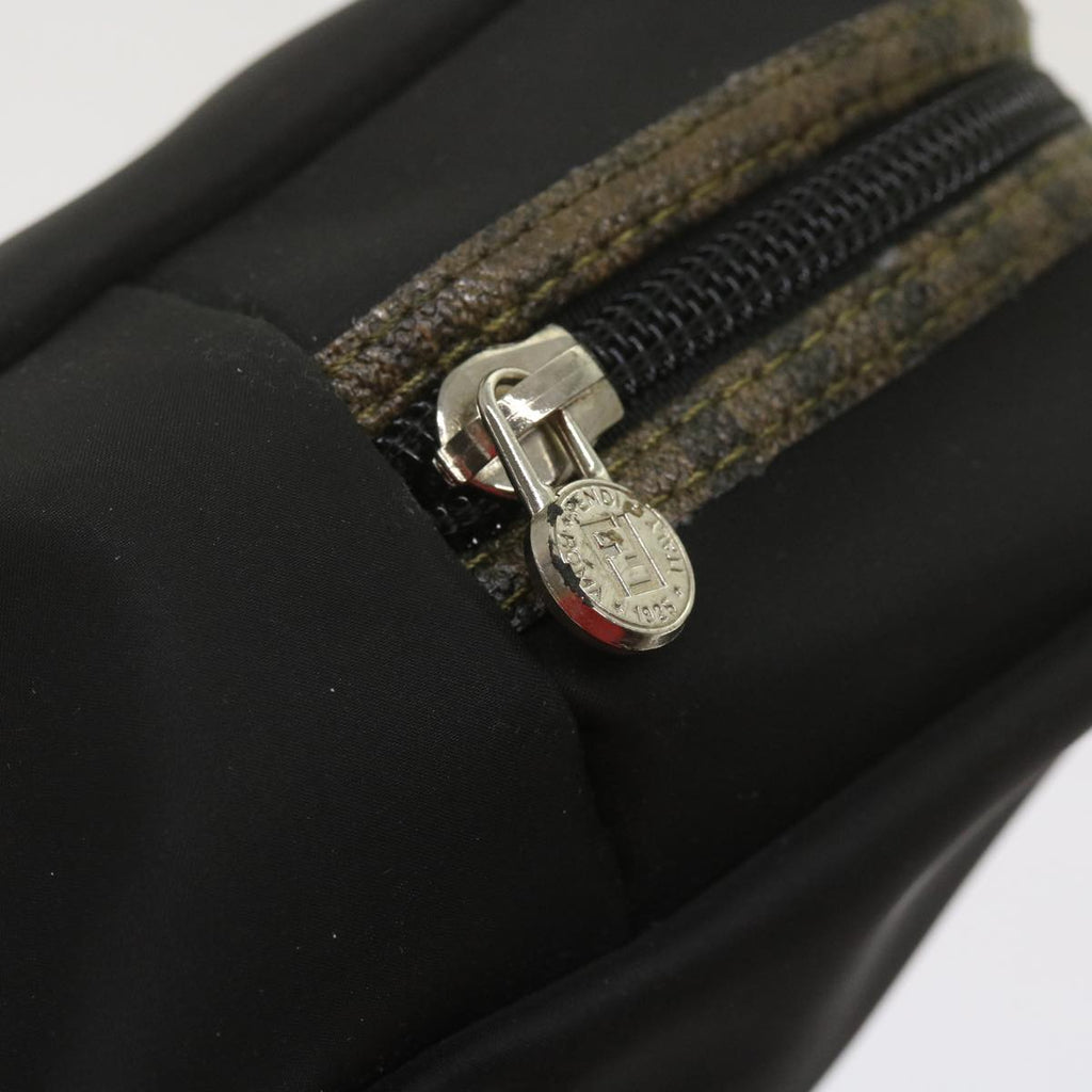 FENDI Zucca Canvas Pouch 2Set Black Brownbs12708