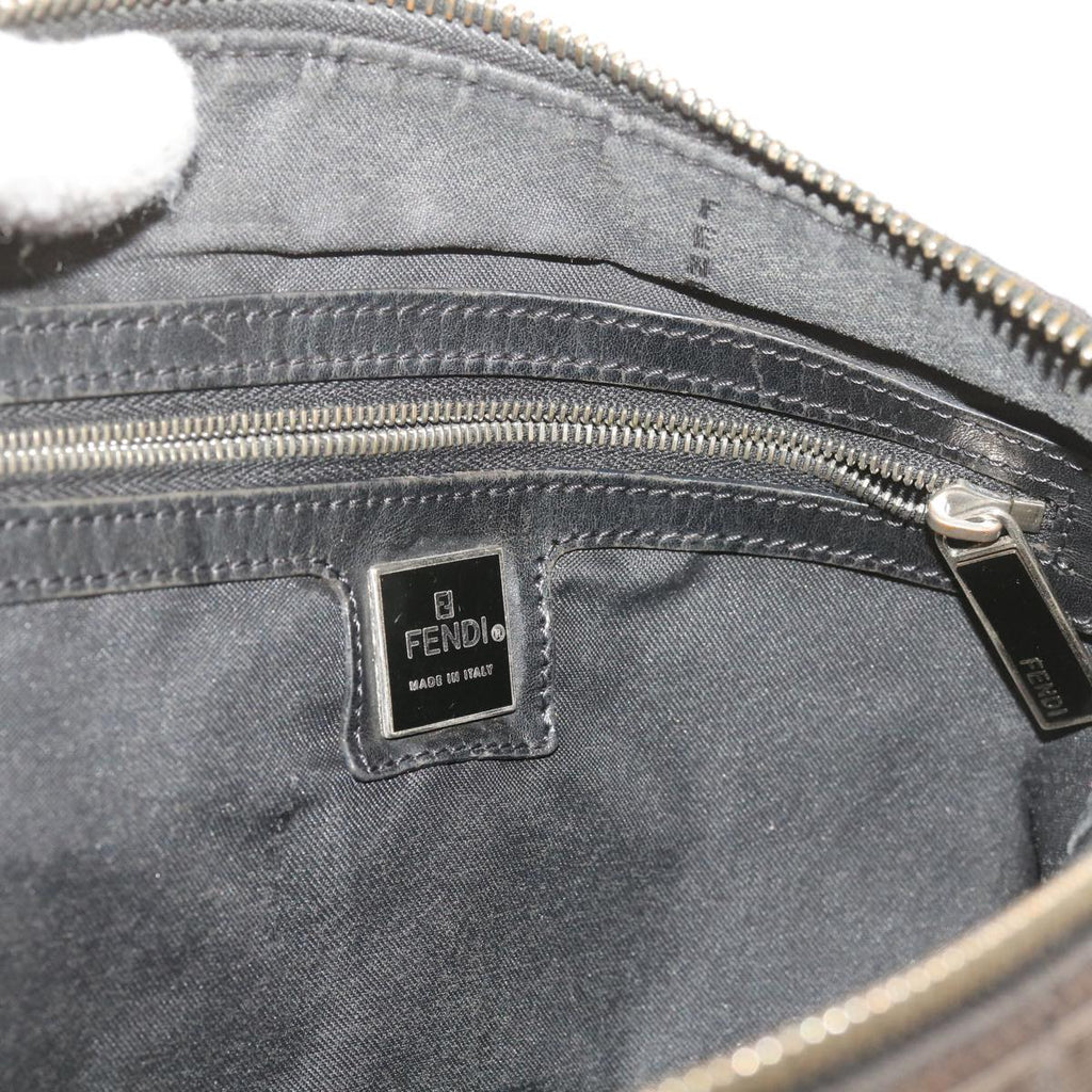 FENDI Zucchino Canvas Hand Bag Blackbs12710