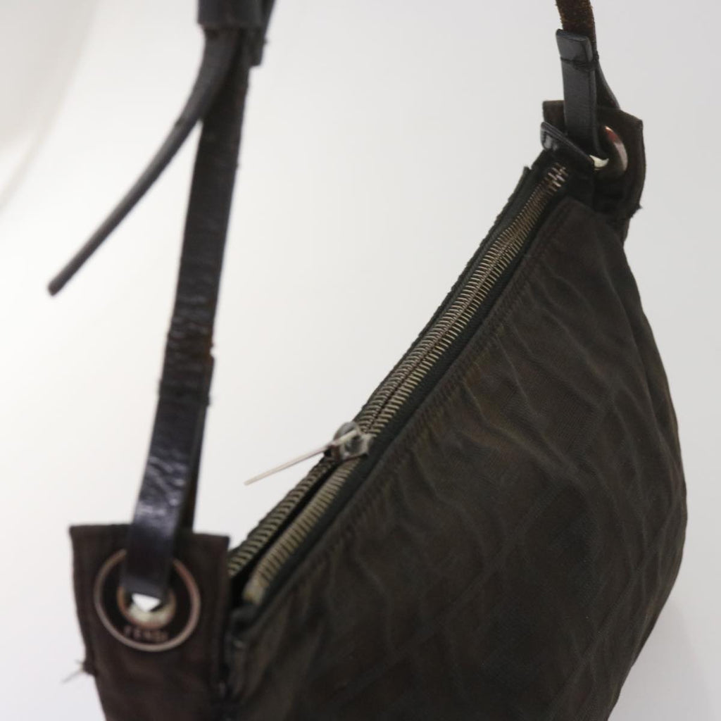 FENDI Zucchino Canvas Hand Bag Blackbs12710