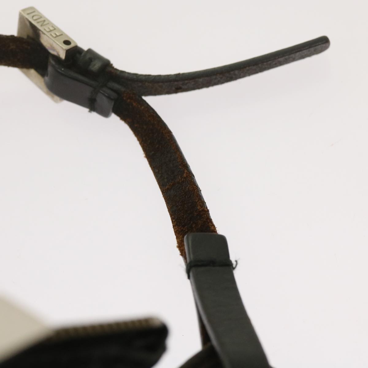 FENDI Zucchino Canvas Hand Bag Blackbs12710