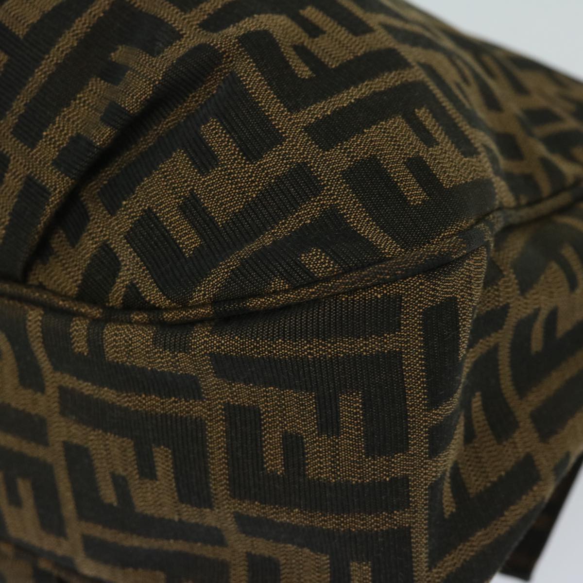 FENDI Zucca Canvas Shoulder Bag Brownbs12711