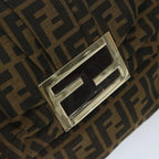 FENDI Zucca Canvas Shoulder Bag Brownbs12711